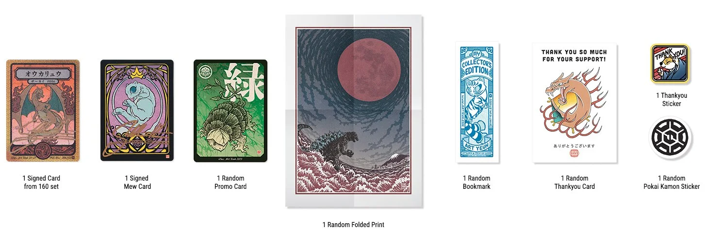 絵描きの召使い 限定プロモ おまけ付き Pokai Gaku Card List — ART YEUH